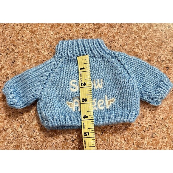 VNTG Bear Wear Blue Sweater Clothes – Fits 10"–12" Bears, Dolls, or Plush Animal - Picture 4 of 7